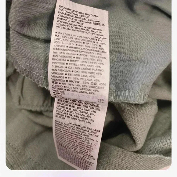 Gap Linen Blend  Sage Green Shorts Size Medium - Picture 7 of 8